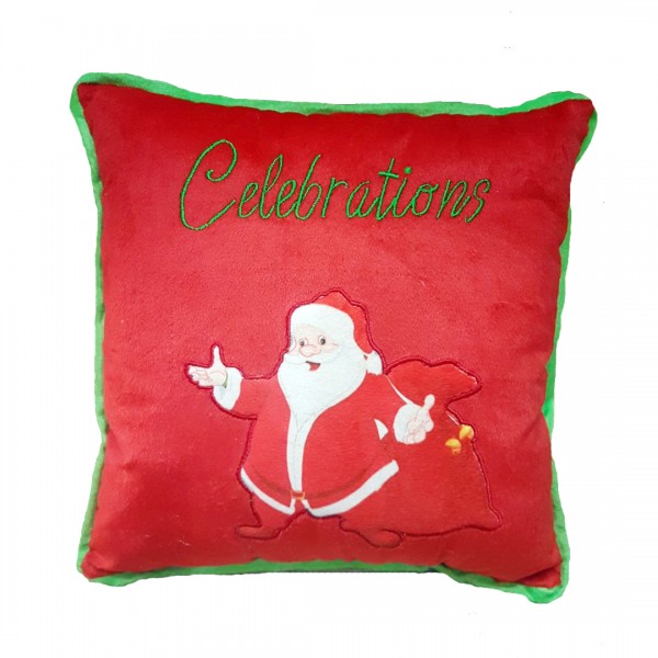 Grabadeal Christmas Celebrations Santa Cushion Stuffed Soft Toy